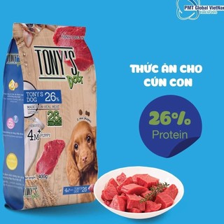 Giá dùng thử thức ăn cho chó con tony’s dog puppy 400g