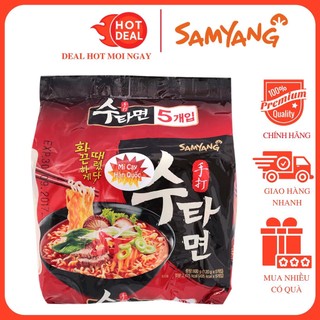 Lốc 5 gói mì sutah bò cay samyang 120g/gói - mì ăn liền hàn quốc