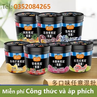 Mứt sinh tố trái cây sensini 1.3kg đủ vị:dâu,xoài,việt quốc,đào,nhiệt đới