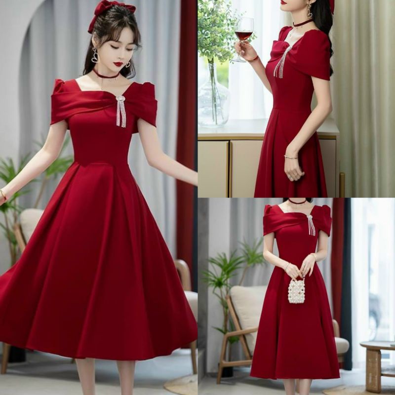 HOT Đầm xoè bèo bẹt vai xinh xắn (GIÁ SỈ🔥)