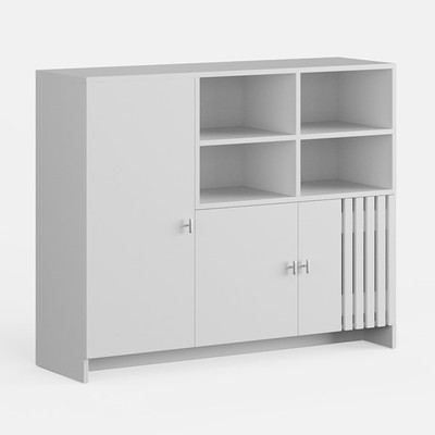 RAMUS, Tủ lưu trữ đa năng 2 tầng STO_120, 120x37x98cm, tủ gỗ Scandi Home