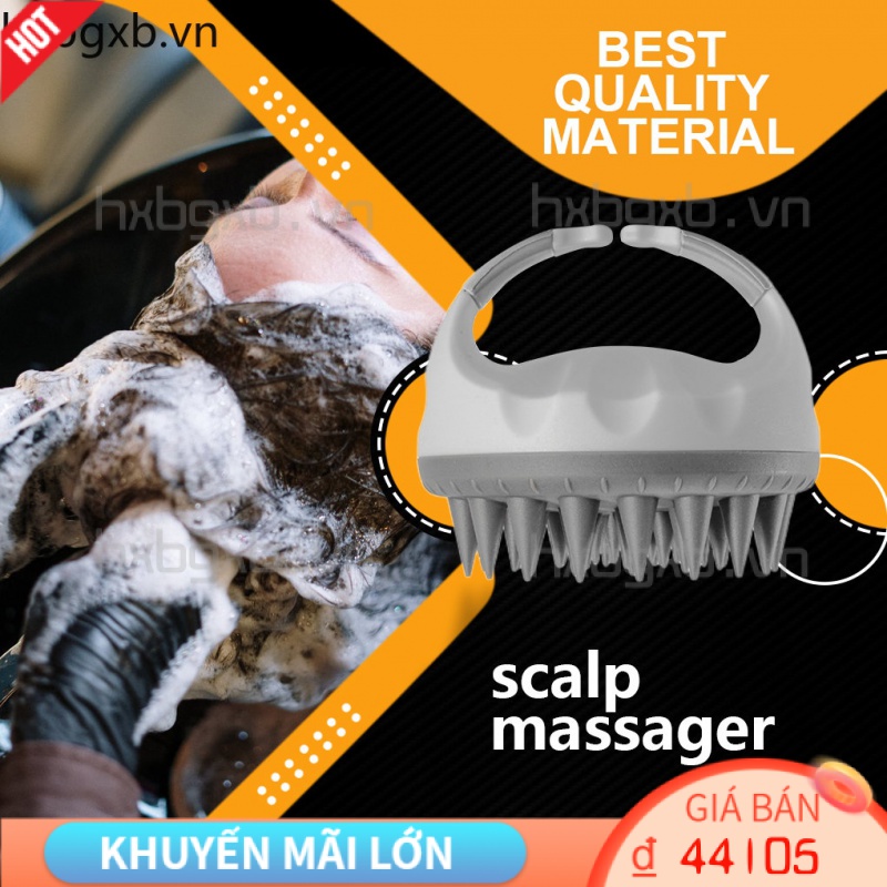 Bàn Chải Silicone Massage Tẩy Tế Bào Chết Chăm Sóc Da Đầu