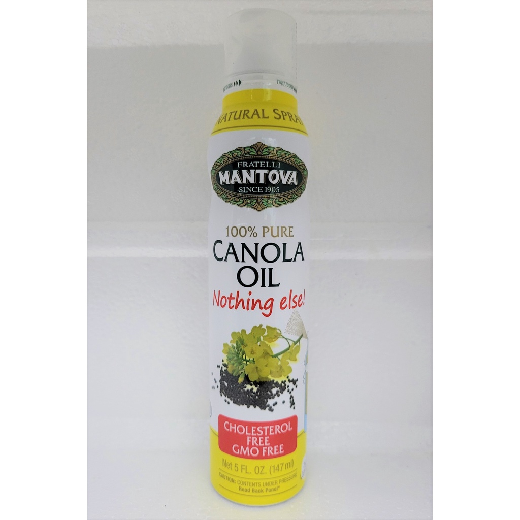 [Chai xịt 147ml] DẦU HẠT CẢI NGUYÊN CHẤT [Italian] MANTOVA Pure Canola Oil Spray