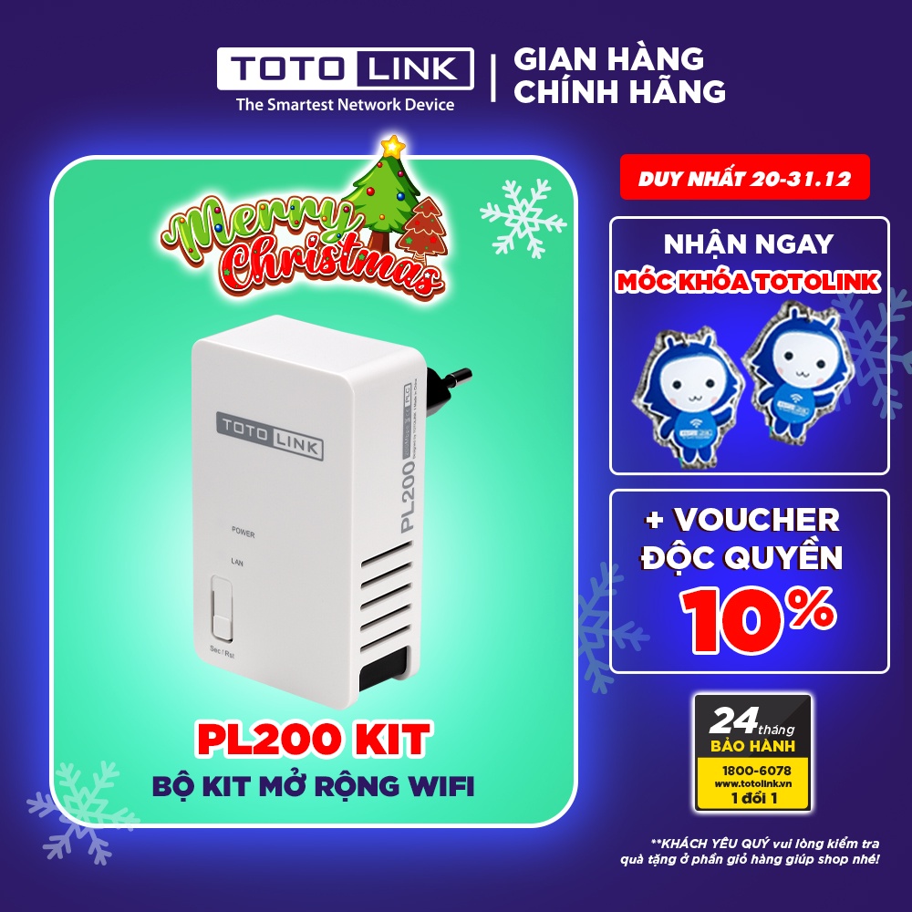 TOTOLINK PL200 KIT - Bộ KIT mở rộng mạng qua đường dây điện 200Mbps