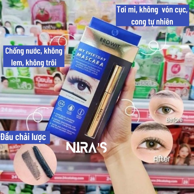 Mascara Browit by Nongchat My Everyday Thái Lan không lem, không trôi, không vón cục