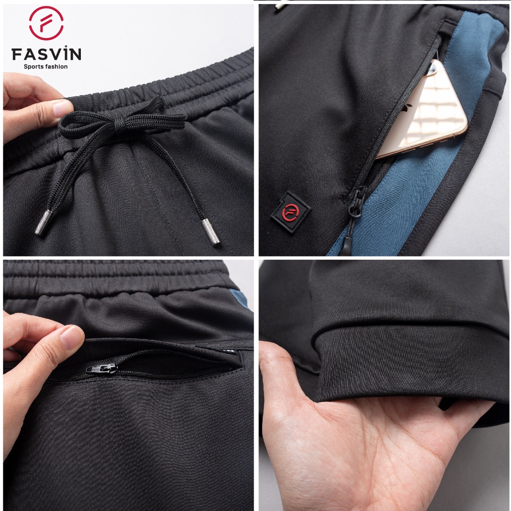 Bộ quần áo thể thao nam Fasvin BT22552.SG vải thun dầy dặn co giãn thoải mái