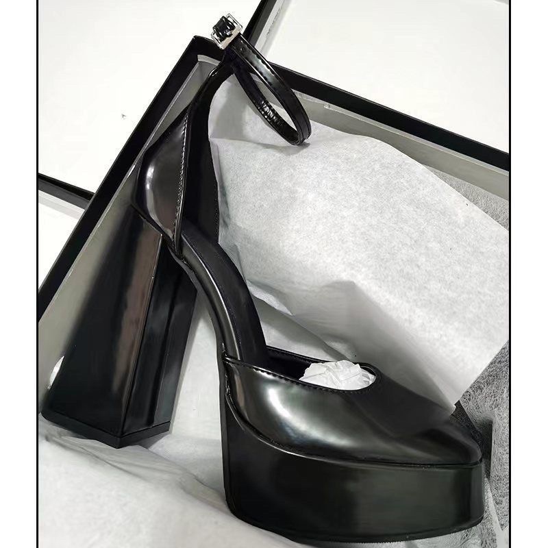 Giày Mary Jane cao gót vuông quai gài tiện lợi đế cao 12cm - mã CG12