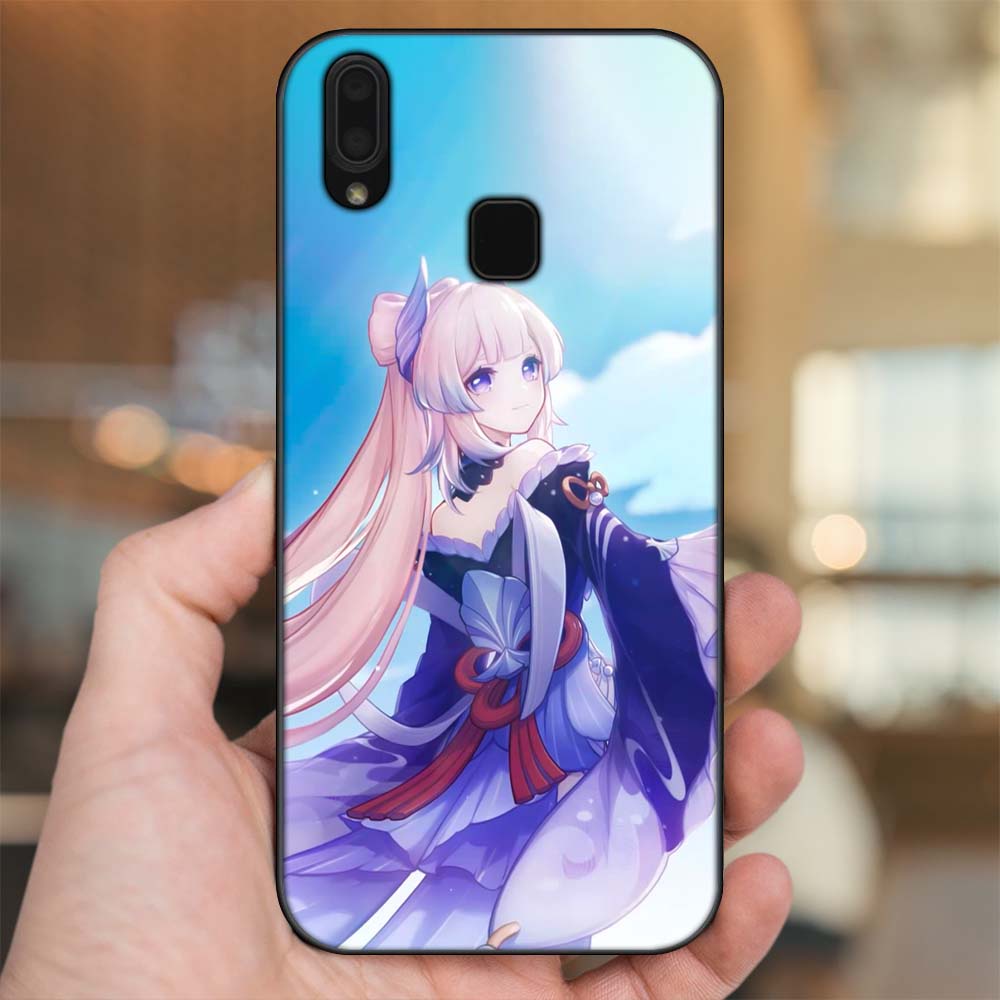 Ốp lưng Vivo Y91, Y95 viền đen in hình Sangonomiya Kokomi Genshin Impact