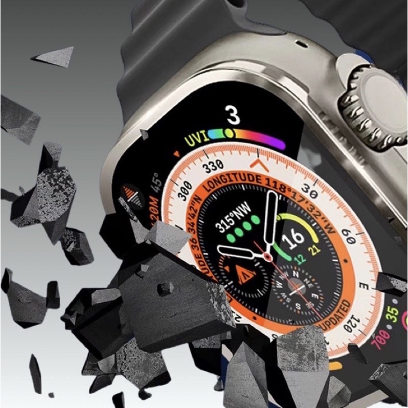 Miếng Dán Cường Lực Màn Hình Viền Titanium Alloy Dành Cho Apple Watch Ultra, Kai.N TitanGlass