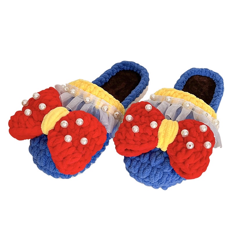 Đế dép bông, đế dép móc len handmade