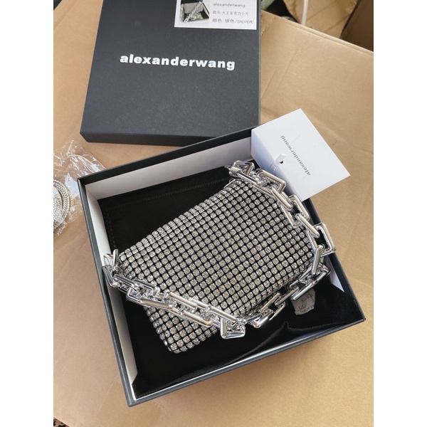 Túi wang đá Xích vàng - bạc bản 2 dây full box chuẩn loại đẹp