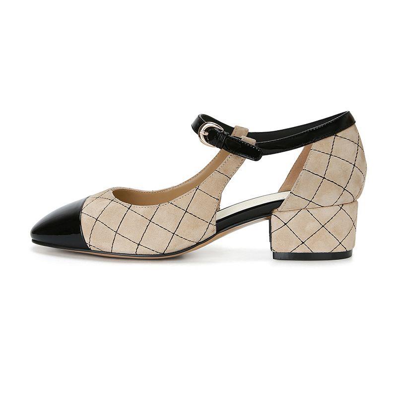 Giày Mary Jane Gót Dày Mũi Vuông Phong Cách Thời Trang Mùa Thu 2022 Mới