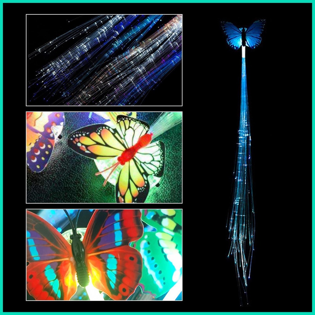 Kẹp Tóc Bướm Có Đèn Led Phát Sáng Nhiều Màu