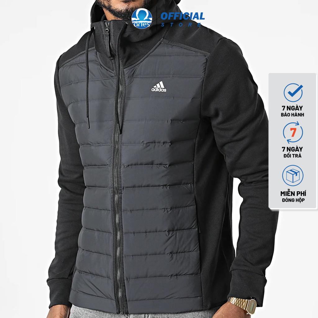Áo khoác thể thao nam Adidas Varilite Hybrid chính hãng 80% lông vịt, chất liệu Polyester dệt trơn - Aries Sốp