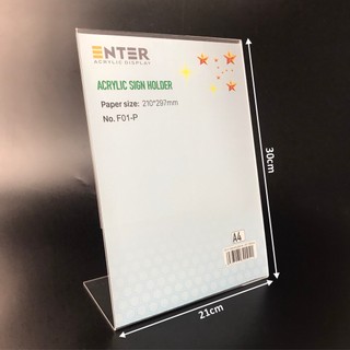 Kệ 1 mặt mica enter f01-p 210x300mm a4 đứng