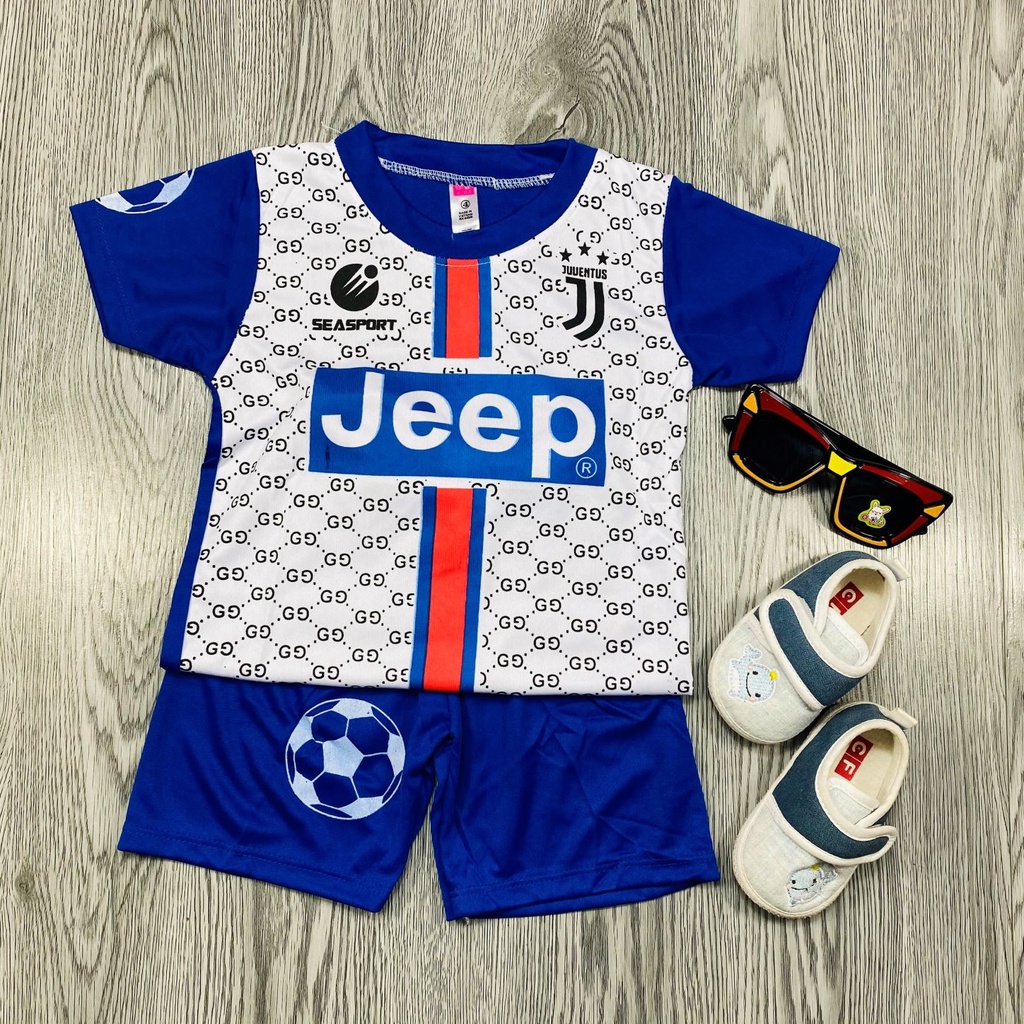 Đồ bộ thể thao trẻ em Jun Secret chất liệu thun mát kiểu dáng ngắn tay siêu đáng yêu phù hơp với bé trai và bé gái JEEP