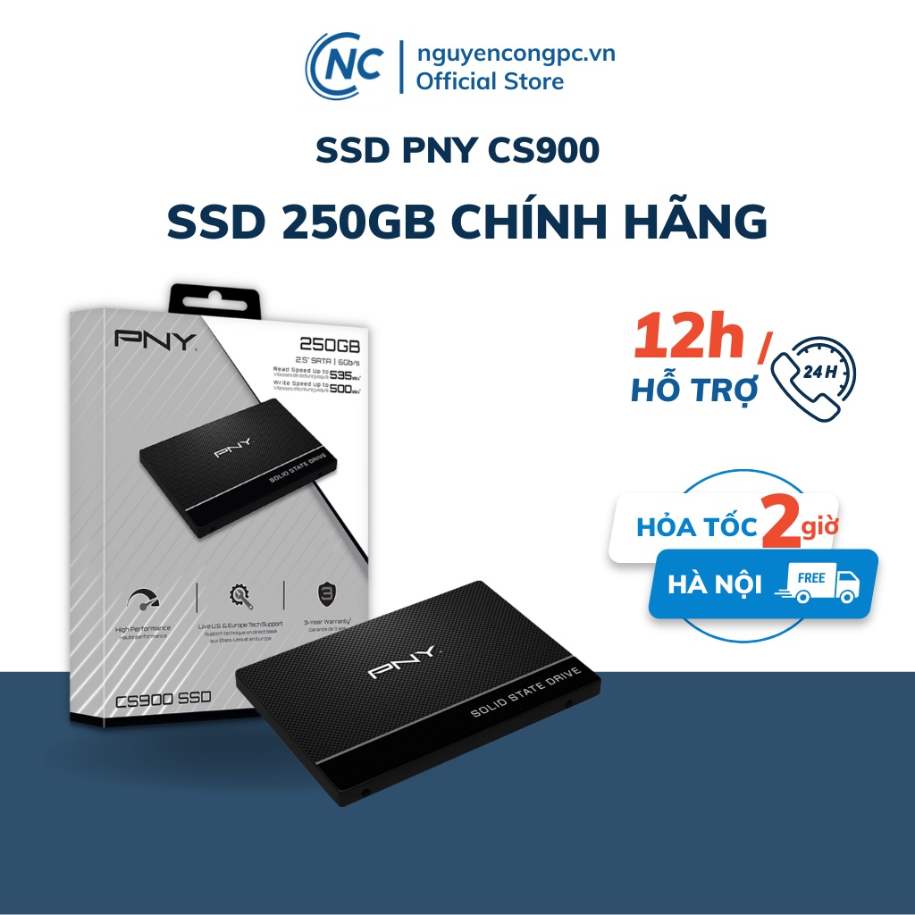 Ổ cứng SSD PNY 250GB CS900 chính hãng - BH 36 tháng