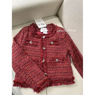 (SẴN) Set dạ tweed đỏ MVV