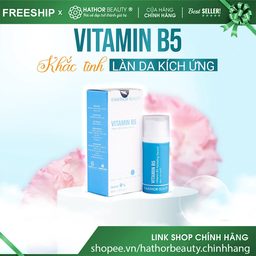 Serum chăm sóc da  VITAMIN B5 HYDRATING SERUM | Hathor Beauty (Kim Thiên Hoa) MẪU MỚI