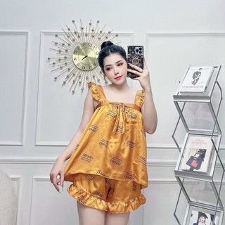 Đồ ngủ sexy nữ-chất phi lụa-siêu dễ thương,mặc cực mát