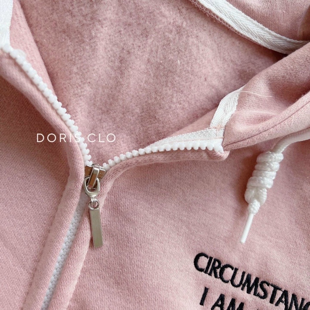 Áo Khoác Nỉ Hoodie, Áo Khoác Cặp Đôi Thêu Chữ CIRCUM, Chất Thun Nỉ Ngoại, Form Rộng Hót Trend. TP
