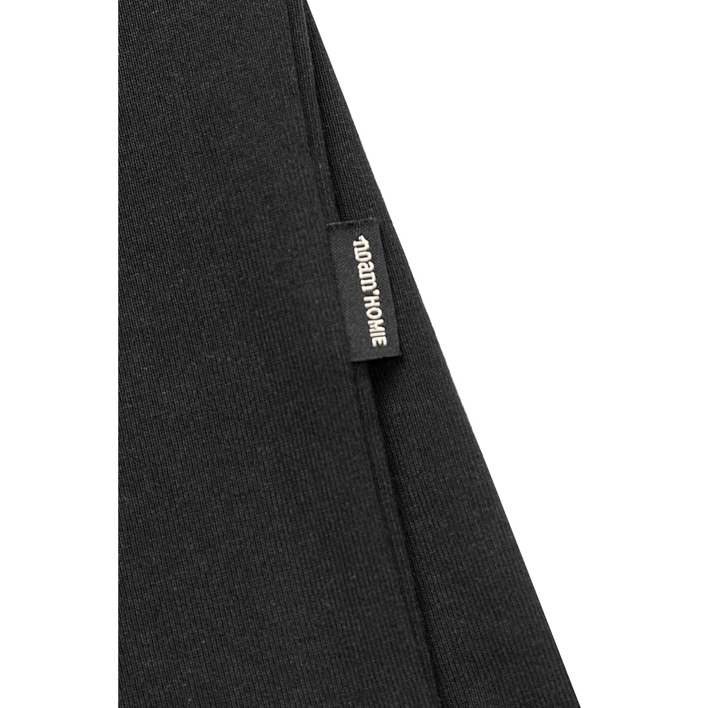 Áo thun Noam Plain màu đen 100% Cotton họa tiết thêu - AT003.2