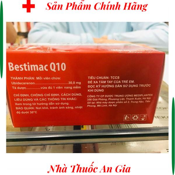 Viên Nang Mềm Bestimac Q10 Hỗ Trợ Chống Oxy Hóa, Ổn Định Màng Tế Bào Hộp 60 Viên b