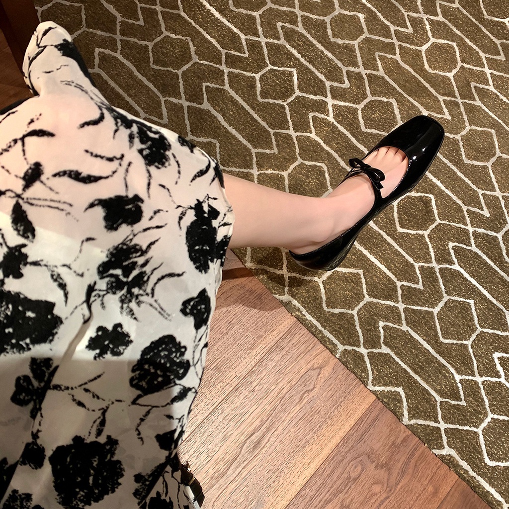 Giày Búp Bê Đính Nơ Phong Cách Pháp Cho Nữ