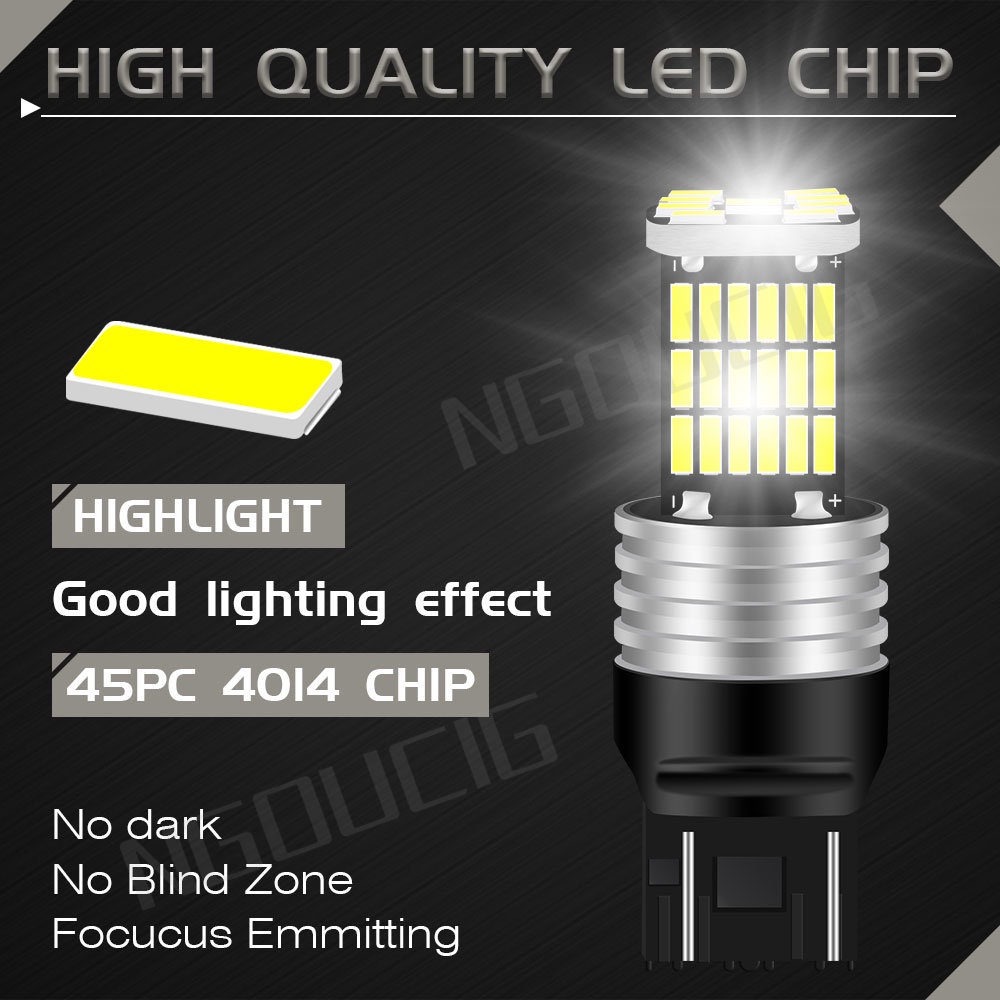 1 Đèn LED T15 T20 7440 7443 1156 BA15S 1157BAY15D 45SMD LED Tự Động Làm Đèn Phanh Xe Hơi
