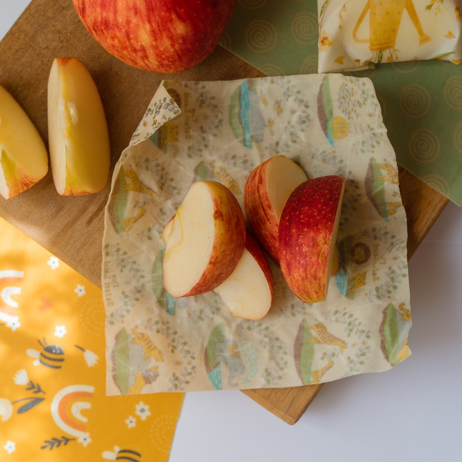 Vải Sáp Ong Họa Tiết Hình Học Tròn - Thay Thế Màng Bọc Nilon Bảo Vệ Môi Trường