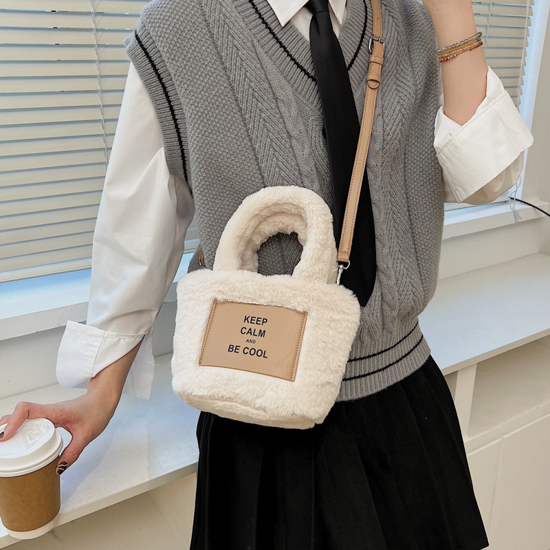Túi Đeo Chéo Vai Bằng Vải Bông Thời Trang Mùa Đông Đơn Giản Dành Cho Nữ
