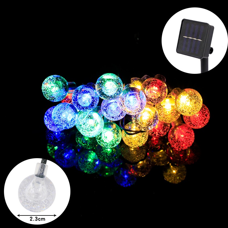 Dây Đèn LED Bóng tuyết Năng Lượng Mặt Trời - Trang trí sân vườn, ban công GD0068