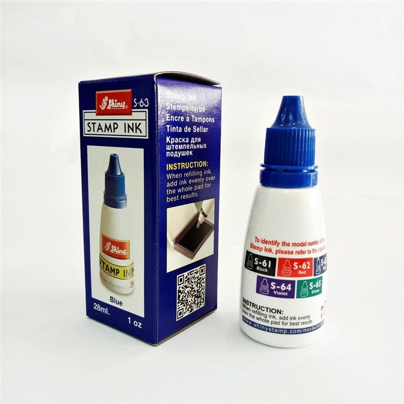 Mực dấu shiny 28ml, mực đổ con dấu đóng sổ sách và mực in trên mọi chất liệu không phai