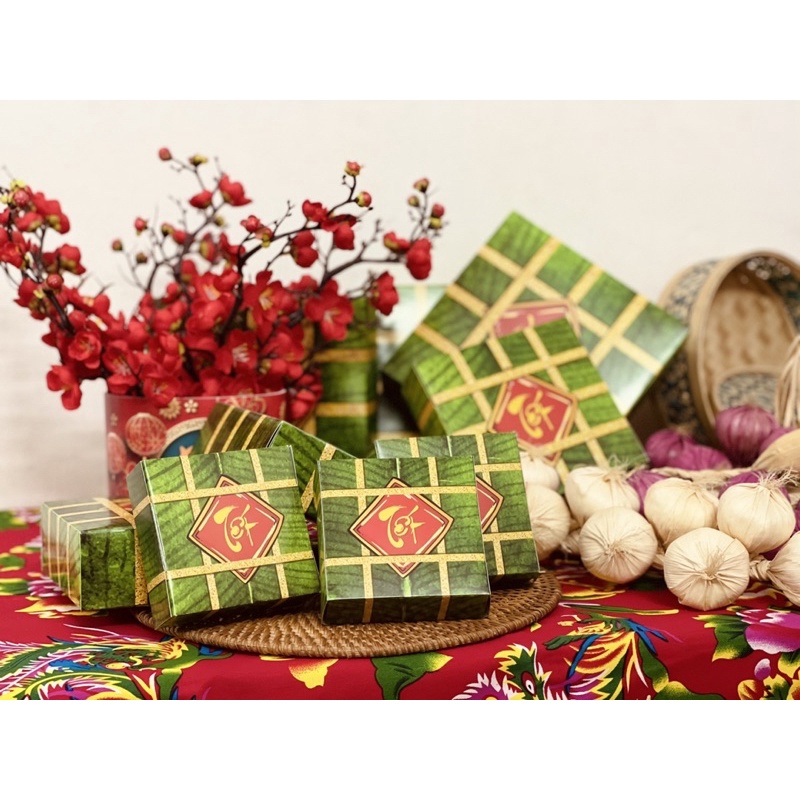 sỉ lẻ bánh chưng, dưa hấu trang trí Tết - mô hình hộp giấy