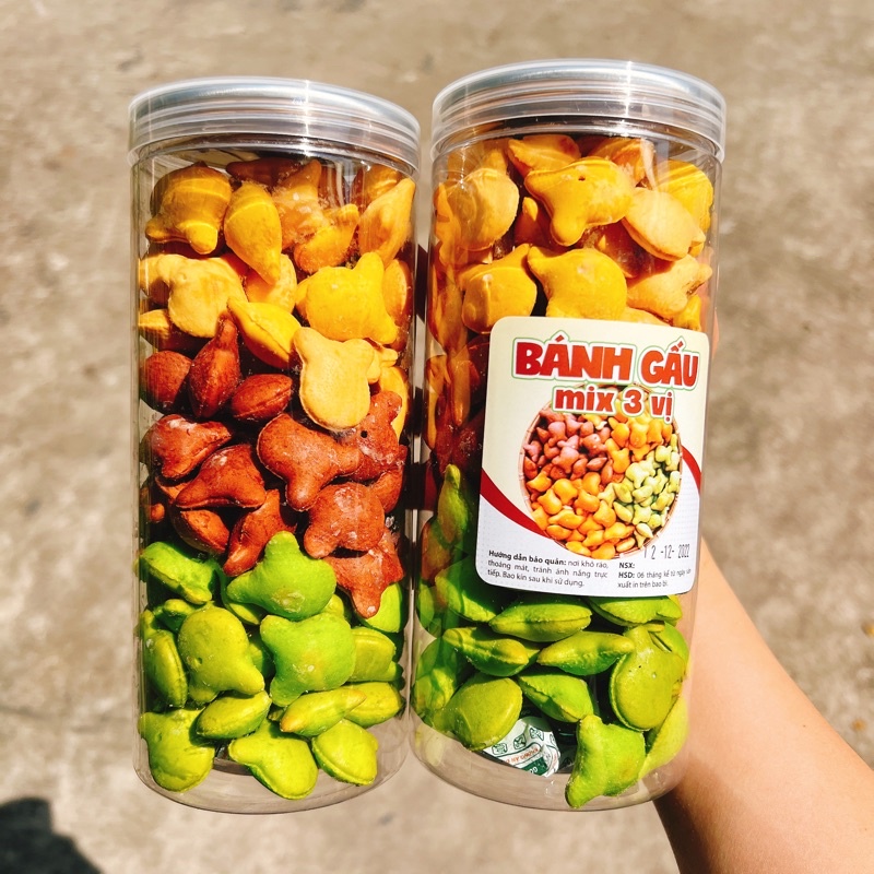 BÁNH GẤU MIX 3 VỊ: TRUYỀN THỐNG, CHÙM NGÂY & CAFE 420G