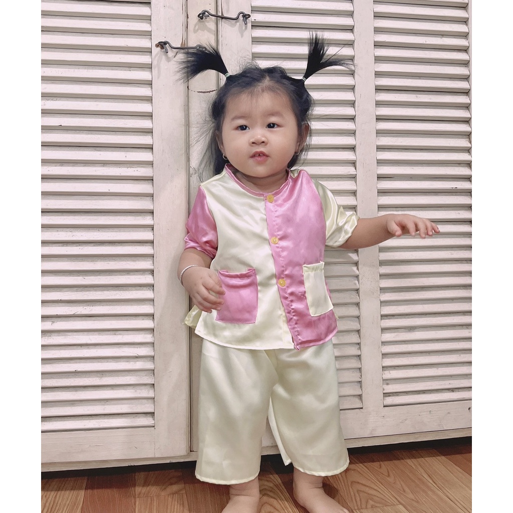 BỘ BÀ BA LỤA GHÉP CHO BÉ