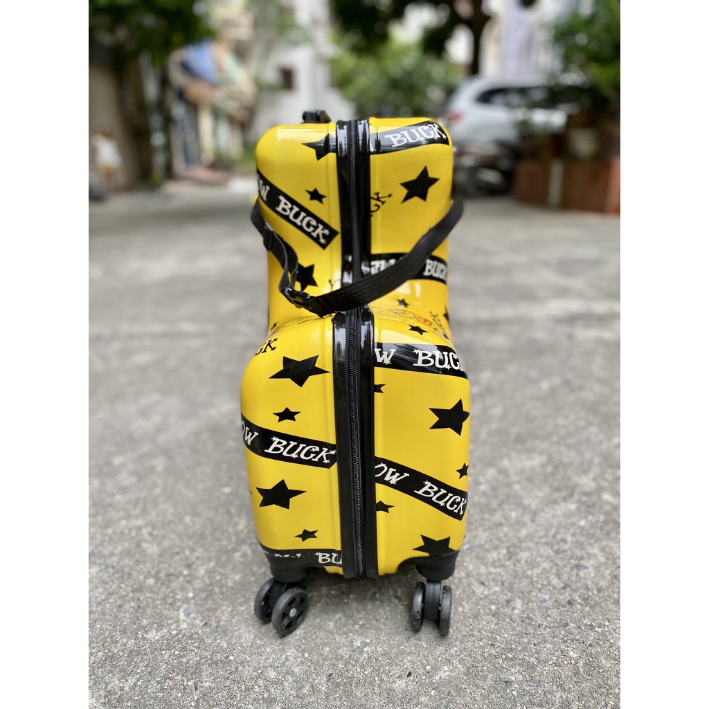 Vali kéo vịt vàng YELLOW DUCK  cho bé trai, gái,CÓ THỂ NGỒI LÊN KHI DI CHUYỂN-hàng có sẵn size 20 inch