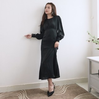 Đầm lụa MAYBI midi nhiều màu