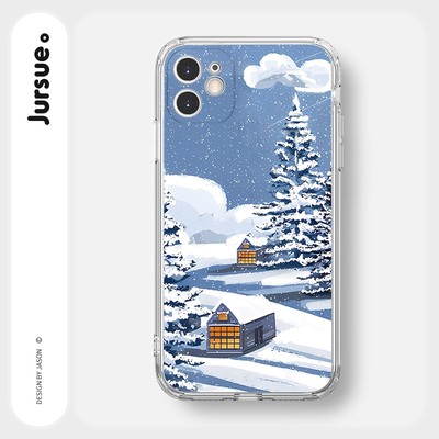 Ốp lưng JURSUE mềm viền vuông chống sốc hình độc lạ Cho iPhone 17 16 15 14 13 12 11 Pro Max SE 2020 X XR XS ip 8 7 Plus Y2712