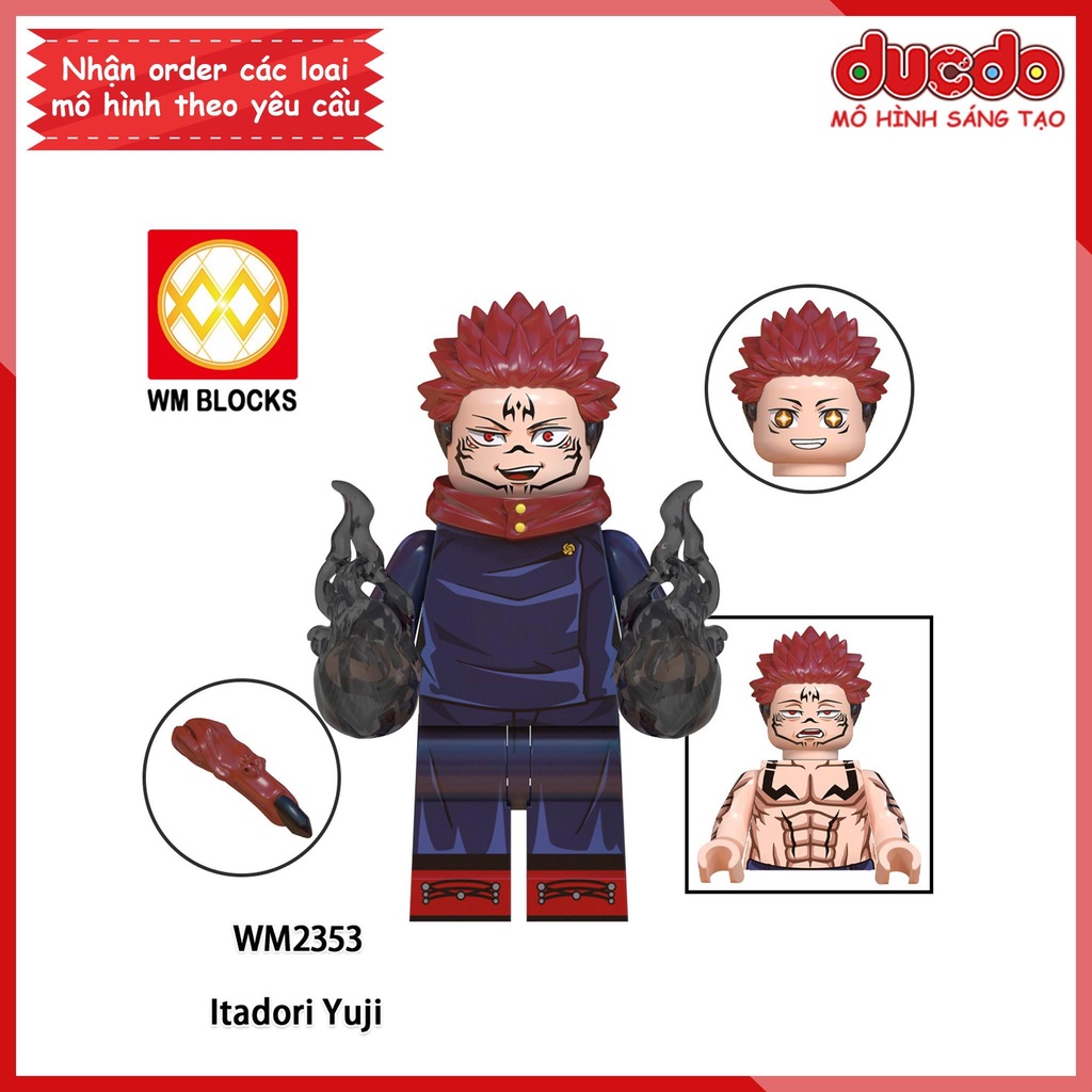 Minifigures nhân vật Anime Chú Thuật Hồi Chiến Jujutsu Kaisen - Đồ chơi Lắp ghép Xếp hình Mini Mô hình WM WM6139