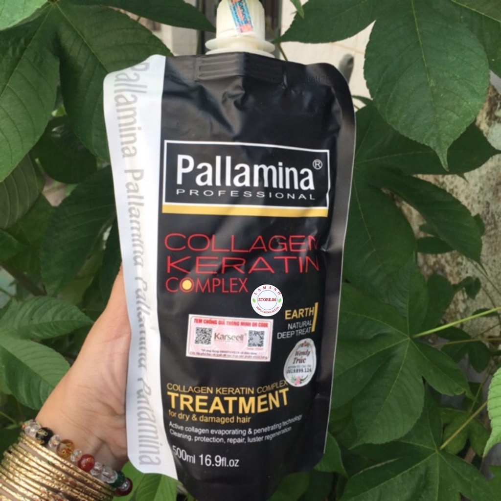 Kem ủ tóc collagen ủ tóc dầu ủ tóc hấp phục hồi tóc COLAGEN  PALLAMINA túi 500ml hàng chính hãng