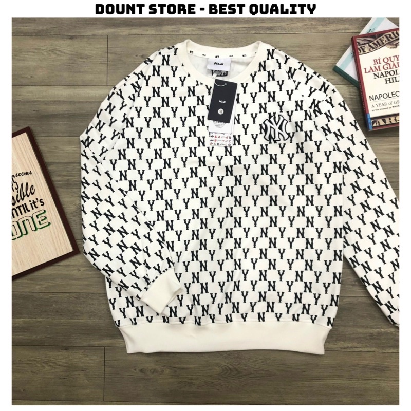 Áo Sweater MLB Monogram bản cao cấp Áo Sweater NY nam nữ in họa tiết mới nhất