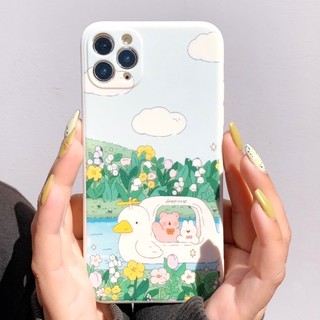 Ốp Lưng Silicon Màu Bảo Vệ Camera Rabbit Happiness