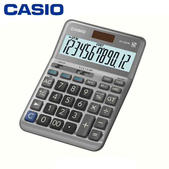 Máy Tính Casio DF-120FM, Màn hình lớn tính nhanh thuế, chiết khấu cho kế toán, kinh doanh