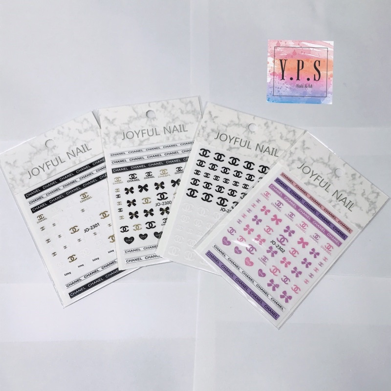 Sticker dán móng hình thương hiệu siêu hot