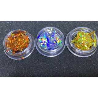Giấy thuỷ tinh trang trí móng set 3 hũ