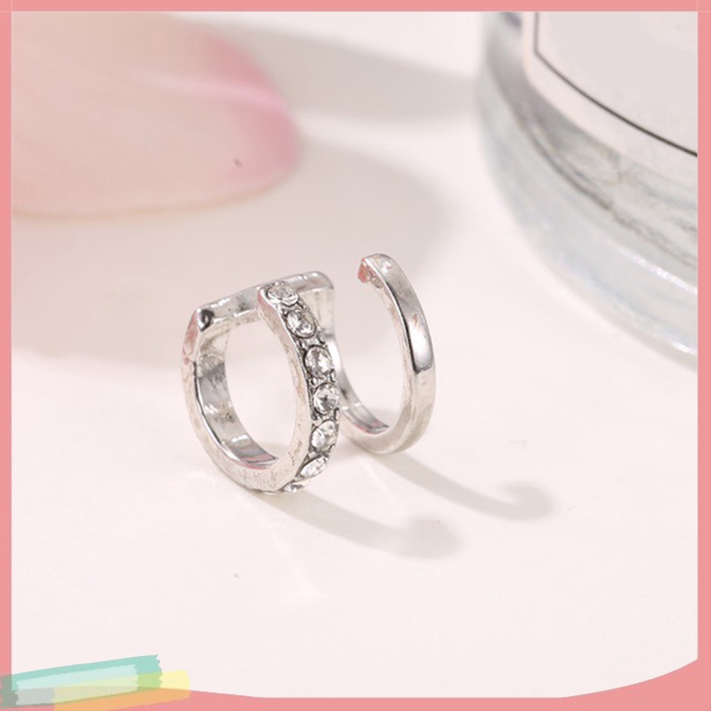 Khuyên đeo vành tai đính đá giả thời trang xinh xắn cho nữ