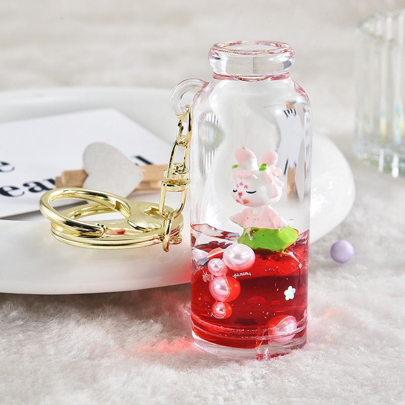 Móc Khóa Hình Thỏ Kim Tuyến Lấp Lánh