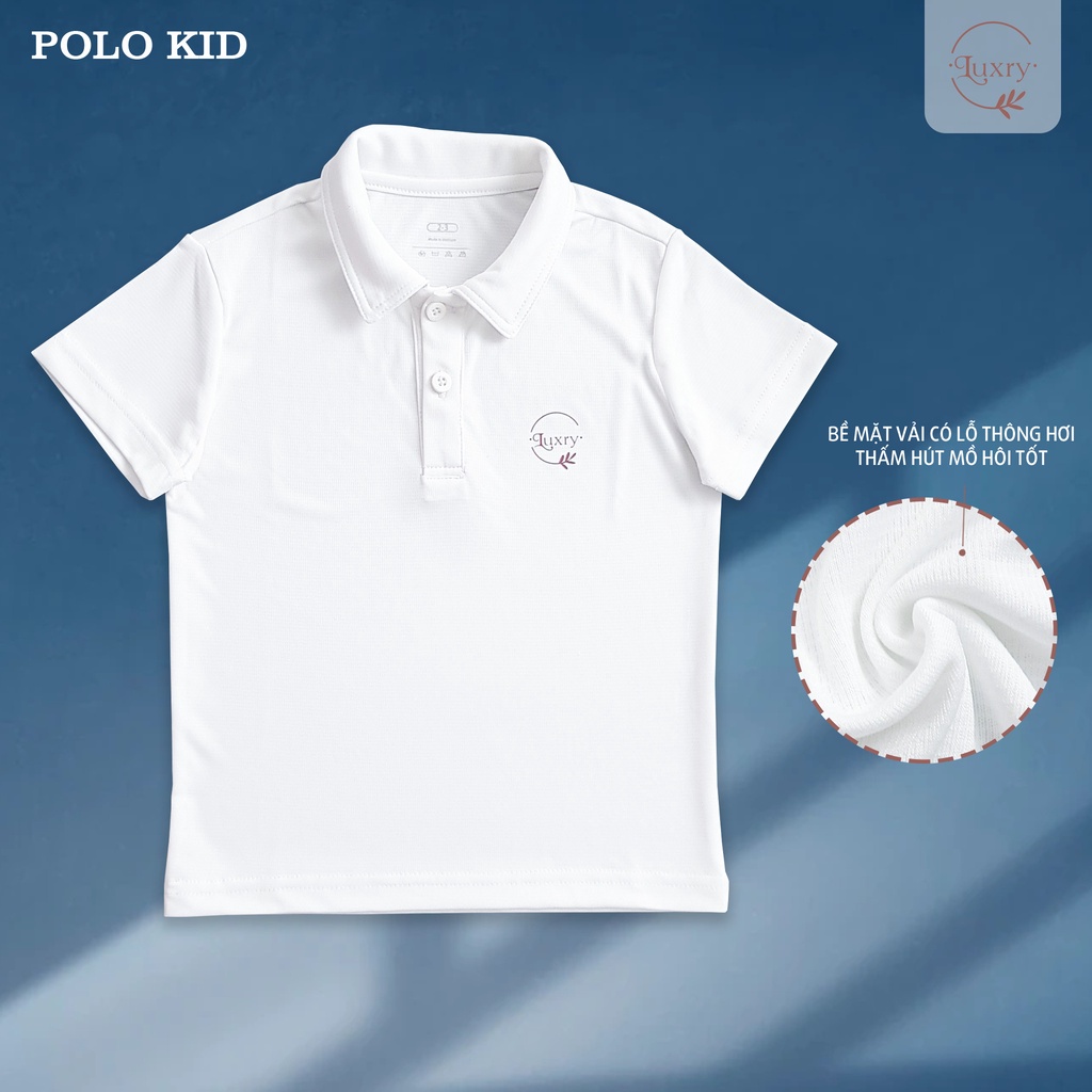 Áo polo trẻ em Luxry phong cách thể thao cực mềm mát cho bé trai