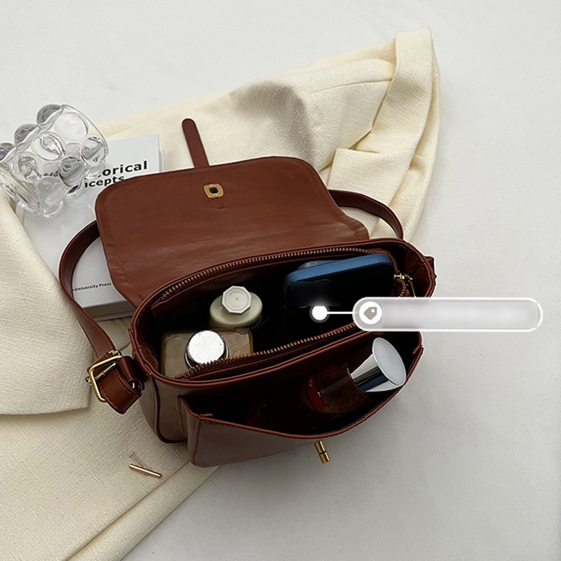 Túi Đeo Chéo Hình Vuông Nhỏ Màu Trơn Dễ Phối Đồ Thời Trang Cho Nữ